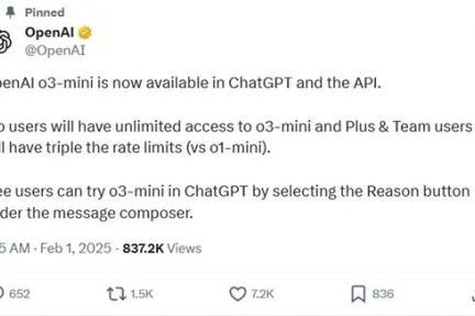 OpenAI发布o3-mini：新一代推理模型挑战AI领域性能极限