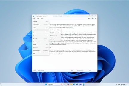 微软记事本与截图工具同步升级：生成AI总结功能与手绘直线转换助力高效标注
